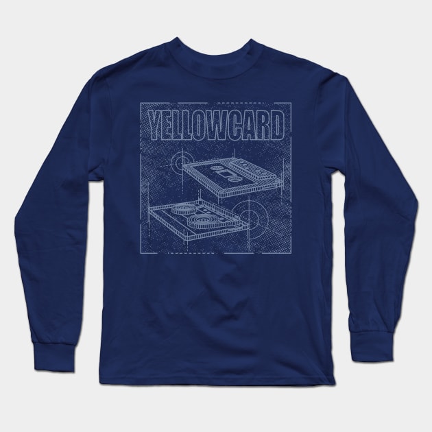 Yellowcard - Technical Drawing Long Sleeve T-Shirt by Vector Empire